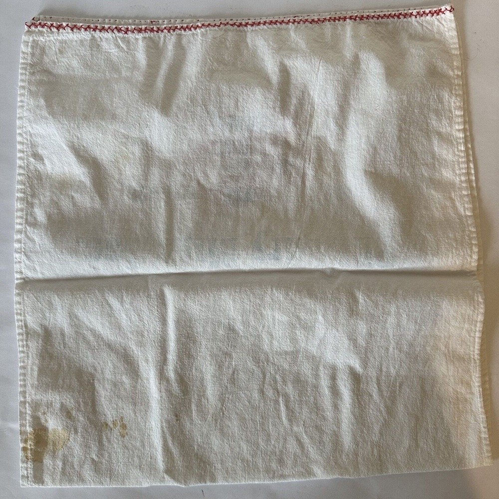 1950’s‎ tea towl embroidered w/tea kettle and tea cup dancing Kitchen Towel - Picture 5 of 5